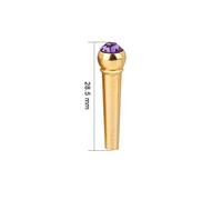 Bridge Pin, Messing -Bridge -Stift, Fine Processing Easy to Install Long Lifespan Not Easy to Damage Brass Material for Instrument Lovers Guitar (Gold) (White) (Violet)