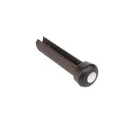 Bridge pins, 6-pack, ebony, pearloid dot
