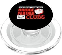 Bridge Player Bridge Card Game Player Partner Calls Clubs PopSockets PopGrip for MagSafe