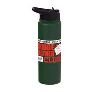 Bridge Player Bridge Card Game Player Partner Calls Clubs Stainless Steel Insulated Water Bottle