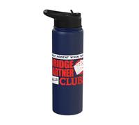 Bridge Player Bridge Card Game Player Partner Calls Clubs Stainless Steel Insulated Water Bottle