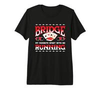 Bridge Player Card Game Player Favorite Sport No Running Pun Premium T-Shirt