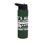 Bridge Player Card Game Player Its All Fun Quote Stainless Steel Insulated Water Bottle