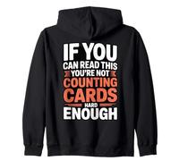 Bridge Player Counting Cards Contract Bridge Zip Hoodie