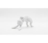 Bridge Pose Yoga Rabbit Statue - 3D Printed Meditating Hare Wheel Posture Figurine, Modern White Home Decor, Nordic Aesthetic Art Sculpture for Office Desk, Mindfulness Zen Gift