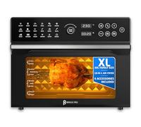 Bridge Pro 30 Litre Air Fryer Oven 1800W with Rotisserie Accessory Set - Extra Large Air Fryer for Family, 20 in 1 Dual Cook, Smart Dial, 360° Hot Air Circulation, Time & Temp Control, Fast Cooking