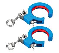 Bridge Pulley Cable Guide Clamp for Wiring Installation, Reinforced Nylon and Stainless Steel Wire Pulling Tool with 25kg Load Capacity, Blue/Dark Green Blue 2pcs