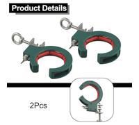 Bridge Pulley Cable Guide Clamp for Wiring Installation, Reinforced Nylon and Stainless Steel Wire Pulling Tool with 25kg Load Capacity, Blue/Dark Green Green 2pcs