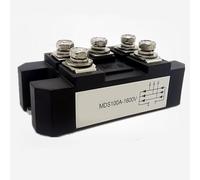 Bridge Rectifier MDS100A 1600V 5-Terminal 3-Phase Full Wave Diode Module for Industrial Power Supply, Aluminum Housing, Si Semiconductor