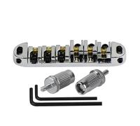 Bridge Replacement Parts 1PC Electric Guitar Bridge Roller Saddles For LP Style Guitar,Black Or Chrome(Chrome)