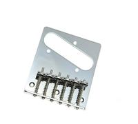 Bridge Replacement Parts For TL Electric Guitar Bridge Vintage Six-Piece Single Pickup Brass Tailpiece Screw Wrench(Silver)