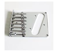 Bridge Replacement Parts Vintage Electric Guitar Bridge Independent String Bridge Through-body Tailpiece Fixed Dual-purpose FOR SQ String Bridge(Silver)