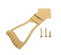 Bridge Tailpiece Golden for Hollow Jazz Archtop Guitar, Metal Bridge Tailpiece, Replacement Tailstock with High - Quality Metal Material and Fine Craftsmanship, Includes 3 Screws f
