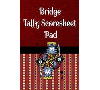 Bridge Tally Scoresheet Pad: 6” x 9” Bridge Card Game Custom Score Cards | King Cover (100 Pages)