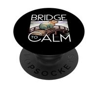 BRIDGE TO CALM Capybara Japanese Bridge Zen Tranquil PopSockets Adhesive PopGrip