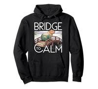 BRIDGE TO CALM Capybara Japanese Bridge Zen Tranquil Pullover Hoodie