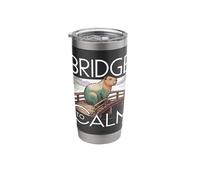 Bridge to Calm Capybara Japanese Bridge Zen Tranquil Stainless Steel Insulated Tumbler