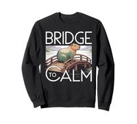 BRIDGE TO CALM Capybara Japanese Bridge Zen Tranquil Sweatshirt