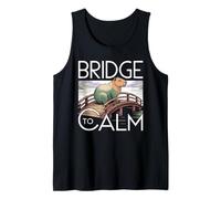 Bridge to Calm Capybara Japanese Bridge Zen Tranquil Tank Top