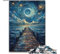 Bridge Under The Night Sky 1000 Piece Jigsaw Puzzles for Adults & Teens, Fun Games Every Piece Is Unique - Challenging Family Fun Game (26x38cm)