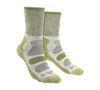 Bridgedale 1 Pack Ladies Hiking Lightweight Cotton Coolmax Boot Socks - 3-4.5 UK - Spring Green