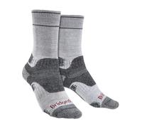 Bridgedale 1 Pack Ladies Hiking Midweight Merino Wool Boot Socks - 3-4.5 UK - Silver / Grey