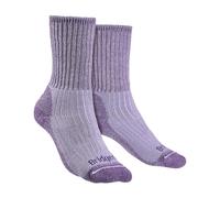 Bridgedale 1 Pack Ladies Hiking Midweight Merino Wool Cushioned Boot Socks - 3-4.5 UK - Violet
