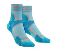 Bridgedale 1 Pack Ladies Trail Ultralight T2 Coolmax Sport 3/4 Crew Socks - 3-4.5 UK - Blue