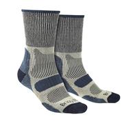 Bridgedale 1 Pack Mens Hiking Lightweight Cotton Coolmax Boot Socks - 6-8 UK - Indigo
