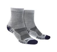 Bridgedale 1 Pack Mens Hiking Lightweight Merino Wool 3/4 Crew Socks - Silver / Navy - 6-8 UK