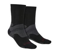 Bridgedale 1 Pack Mens Hiking Midweight Merino Wool Boot Socks - 9-11 UK - Black