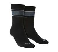 Bridgedale Everyday Ultralight Boot/Liner Sock: Black/Grey: L Size: L,