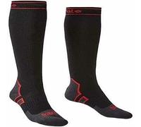 Bridgedale 100% Waterproof Storm Sock Heavy Weight Black Knee Sock L Dense Merino Terry Cushioning Breathable Walking Running Biking Outdoor Activities Increased Insulation Lifetime Guarantee