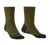 Bridgedale 100% Waterproof Storm Sock Heavy Weight Olive Boot Sock XL Dense Merino Terry Cushioning Breathable Walking Running Biking Outdoor Activities Increased Insulation