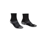 Bridgedale 1 Pack Mens Hiking Lightweight Merino Wool 3/4 Crew Socks - Black / Silver - 9-11 UK