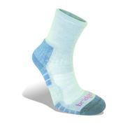 Bridgedale HIKE Lightweight Merino Performance 3/4 Crew Original-Women's- Large-Grey / Smoky Blue