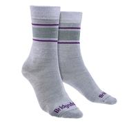 Bridgedale LINER Base Layer Merino Performance Boot-Women's- Medium-Lt Grey / Purple