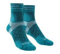 Bridgedale Socks TRAIL RUN Ultralight T2 Merino Sport 3/4 Crew Women's Large Teal