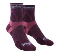 Bridgedale TRAIL RUN Ultralight T2 Merino Sport 3/4 Crew-Women's- Medium-Damson