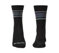 Bridgedale Everyday Ultralight Boot/Liner Sock: Black/Grey: L Size: L,