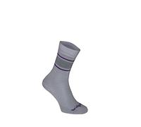 Bridgedale 1 Pack Ladies Liner Base Layer Merino Wool Boot Socks - Lt Grey / Purple - 7-8.5 UK