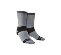 Bridgedale Men's 2 Pairs Liner Base Layer Coolmax Liner Boot Socks in Grey | Size: 12-14 Bridgedale Grey 12-14