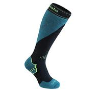 Bridgedale Men's Beginners Mountain Ski Socks - Black/Green, Size UK 6 - 8.5