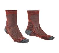 Bridgedale Men's Hike Lightweight Merino Endurance Ankle Pattern Socks, Multi Orange, XL UK