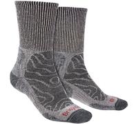 Bridgedale - Mens Hiking Lightweight Merino Wool Socks - Grey - Size UK 9-11