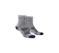 Bridgedale Men's Hiking Lightweight Merino Wool Performance 3/4 Crew Socks in Silver | Size: 6-8 Bridgedale Silver 6-8