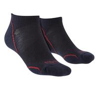 Bridgedale - Mens Hiking Merino Low Socks - Navy / Red Wool - Size UK 6-8