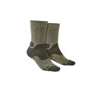 Bridgedale Men's Hiking Midweight Merino Wool Performance Boot Socks in Green | Size: 6-8 Bridgedale Green 6-8