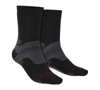 Bridgedale - Mens Hiking Midweight Merino Wool Socks - Black - Size UK 12-15
