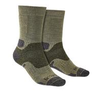 Bridgedale Men's Hiking Midweight Merino Wool Performance Boot Socks in Green | Size: 6-8 Bridgedale Green 6-8